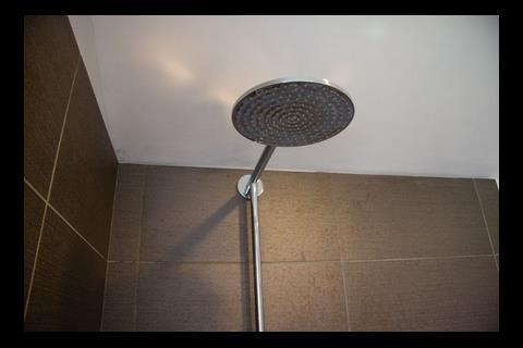 Water-saving shower and taps